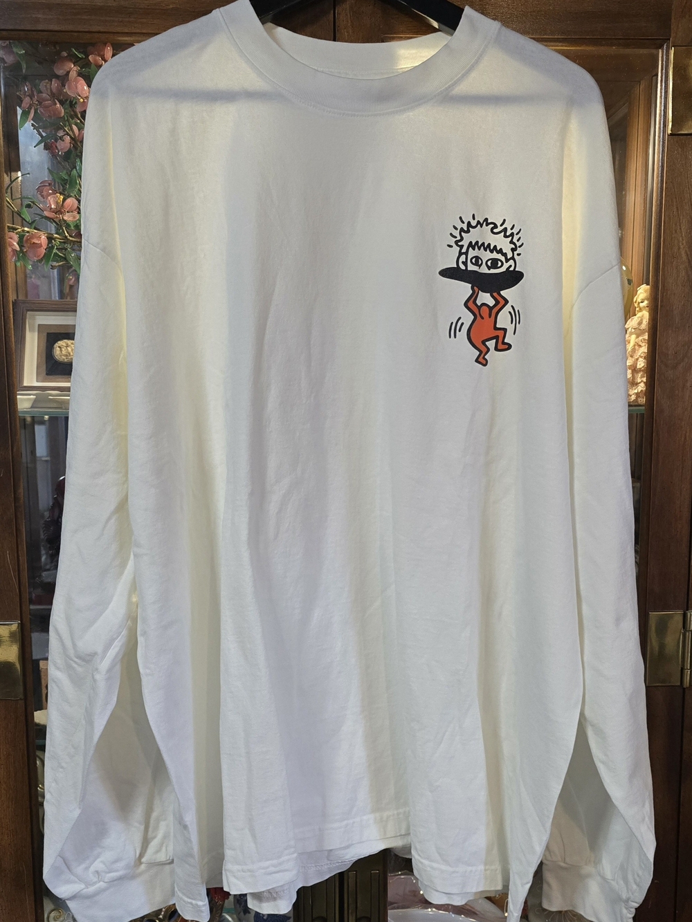 Los Angeles Apparel "I Heart Madrona" Keith Haring Style Graphic LS Tee